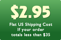 $2.95 shipping if your order totals less than $35